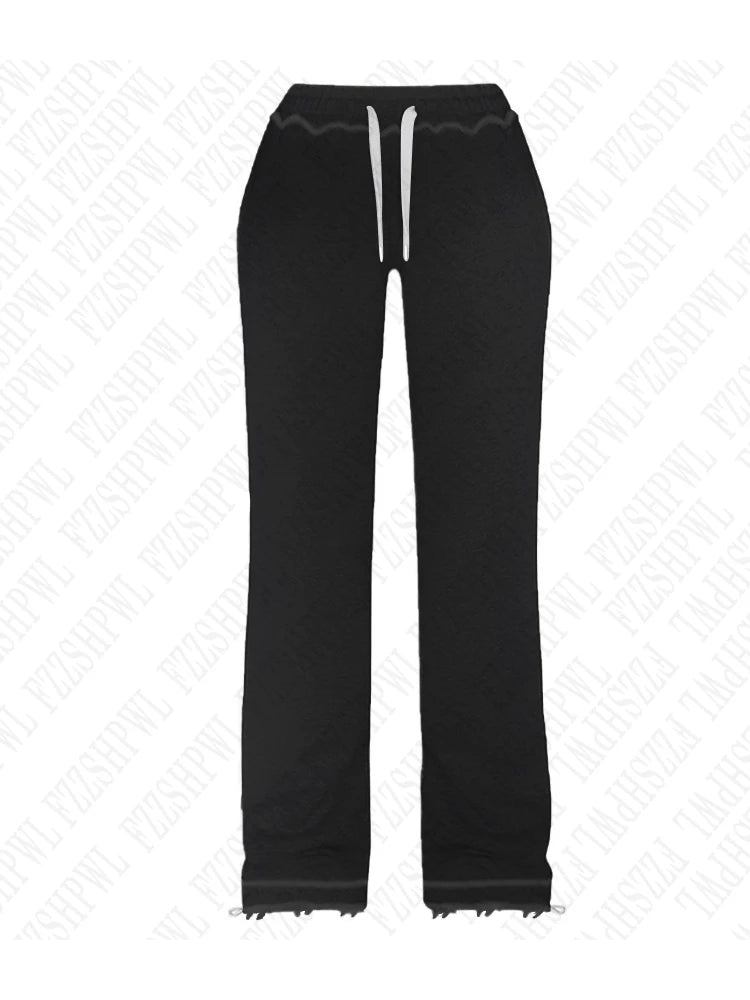 FZZSHPWL Aesthetic grey fall winter outfit punk casual retro burrs grunge streetwear emo girl fairy womens zipper jacket fashion trousers