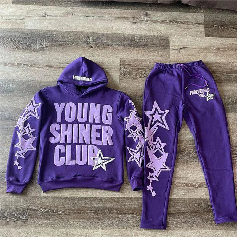 Young Shiner Club Hoodie Women Harajuku Long Sleeve Oversized Sweatshirt Hip Hop Loose Pocket Hooded Jacket Coat Streetwear Y2k clothes