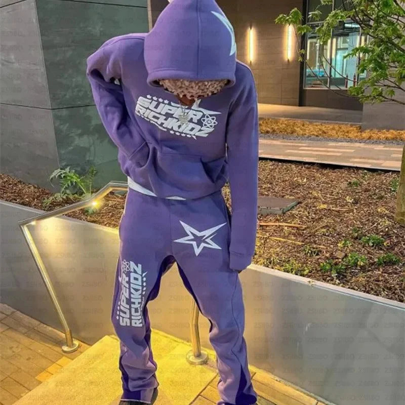 2024 Rich Kidz Autumn/Winter New Y2K Clothes Men's clothing and Women's Pants Fitness Pants Fashion Trend High Street Pants Casual Pants