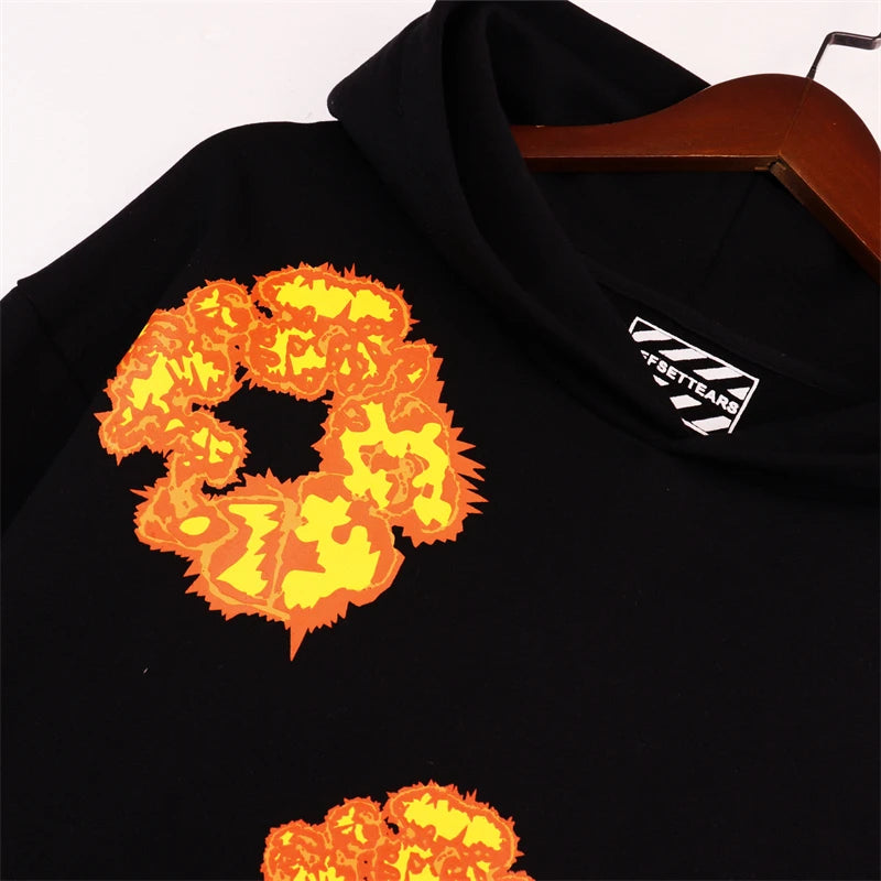 Denim Tears Offset Men Women Y2k Hoodies Retro Pullover Sweatshirt Streetwear Long Sleeeve Hip-hop Clothes Casual pants set