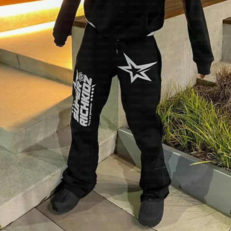 2024 Rich Kidz Autumn/Winter New Y2K Clothes Men's clothing and Women's Pants Fitness Pants Fashion Trend High Street Pants Casual Pants